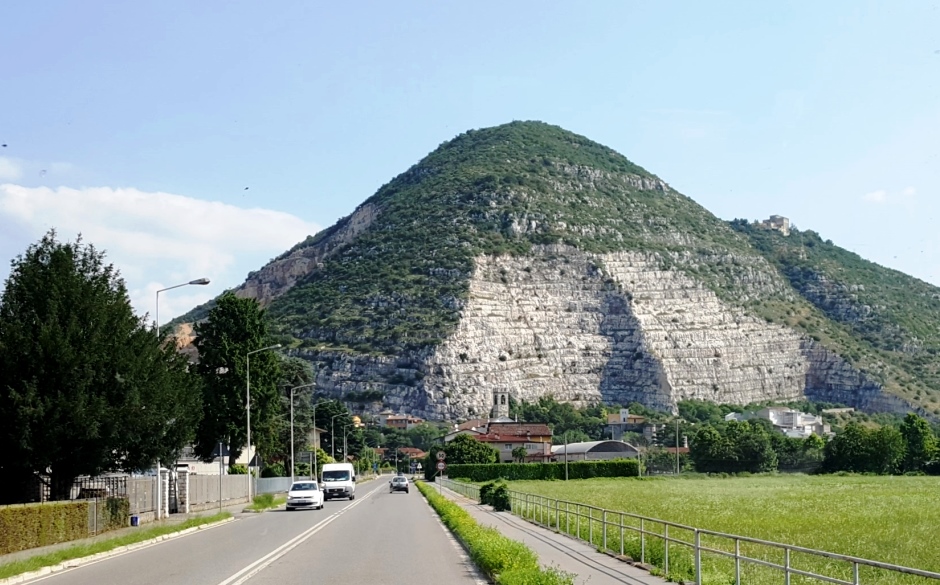 Marble quarry hill near Brescia